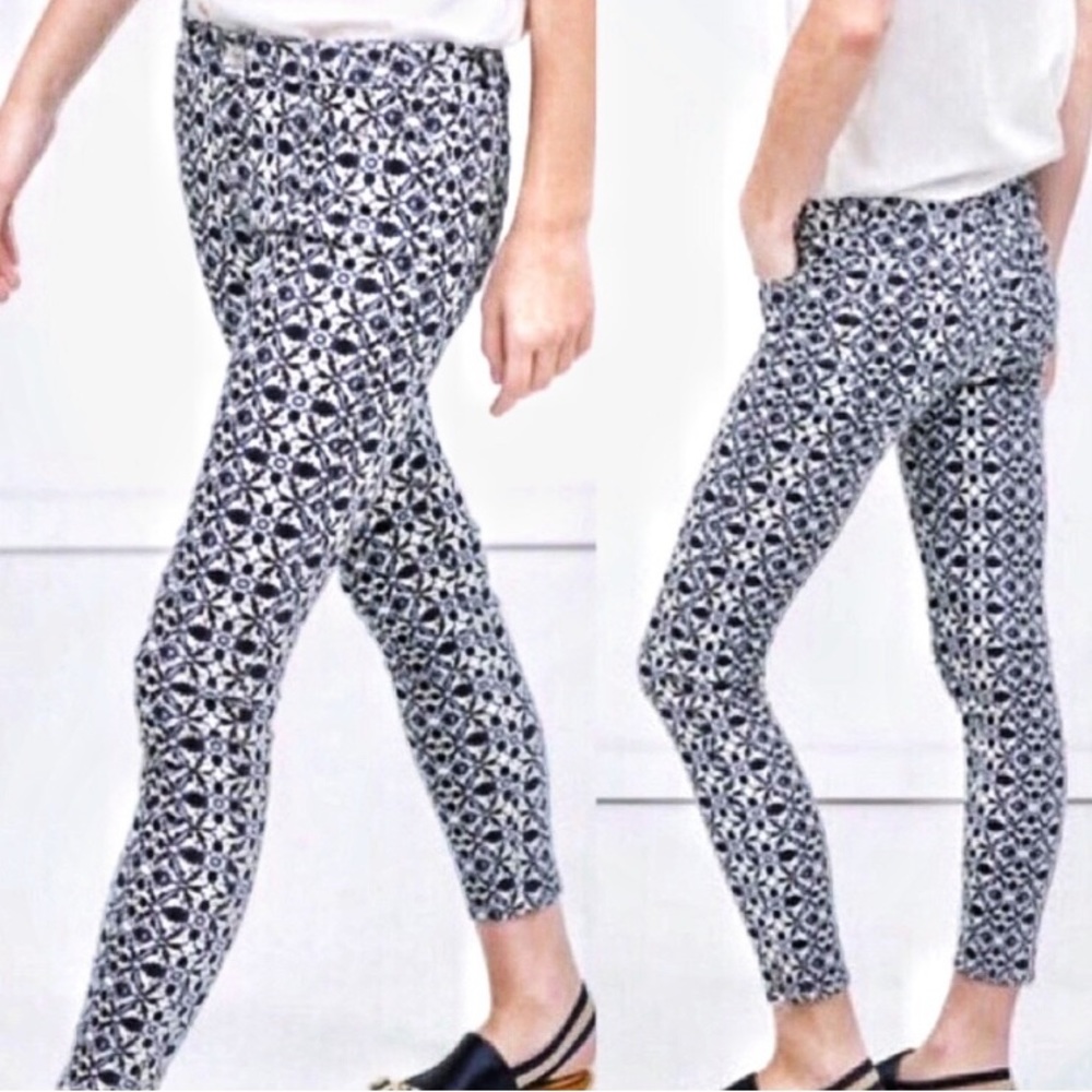 Zara ~ Moroccan tile print skinny jeans